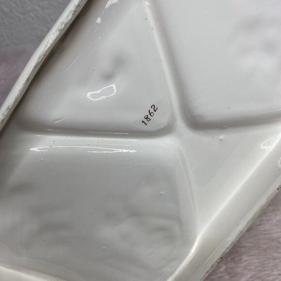 Vintage Lefton 1862 Mouse Cheese Divided Serving Tray - Picture 7 of 9